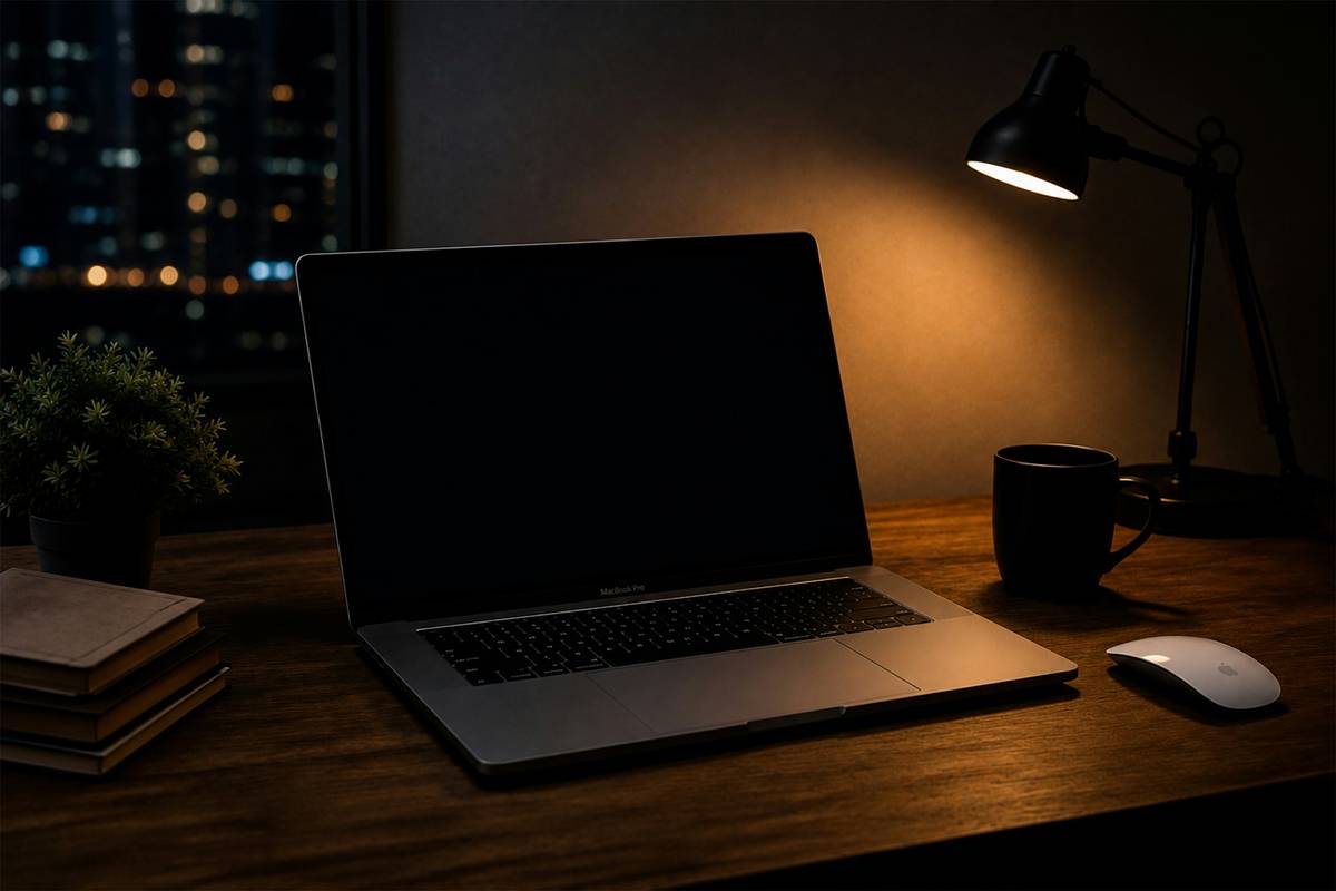 lighting mood home office setup with layered ambient, task, and accent lighting